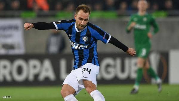 Eriksen scores his first goal for Inter .. and Ajax loses