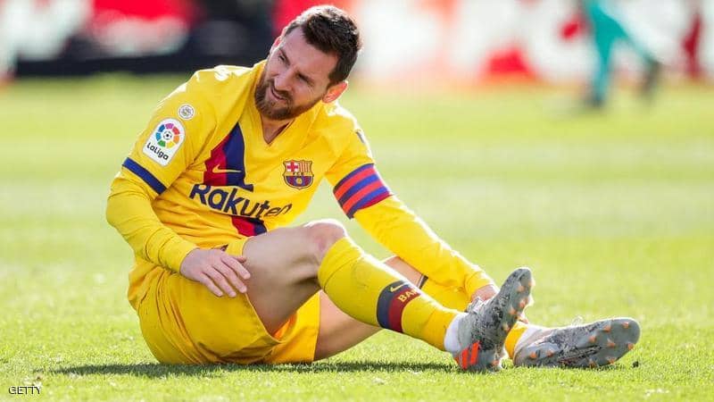 Because of the injury, Messi is absent from training again