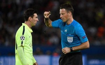 English referee: Messi made me change the way refereeing matches