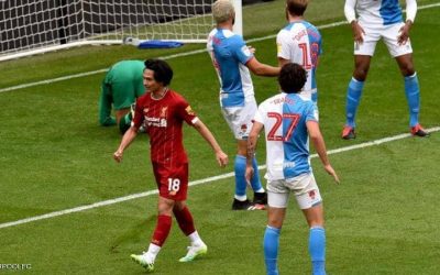 The first meeting since the league stopped .. Liverpool sweeps Blackburn