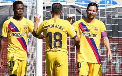 Barcelona bid farewell to the five-year-old La Liga .. Messi top scorer