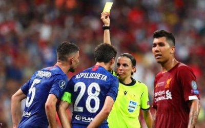 The appointment of the first woman to referee a men’s match in the UEFA Champions League