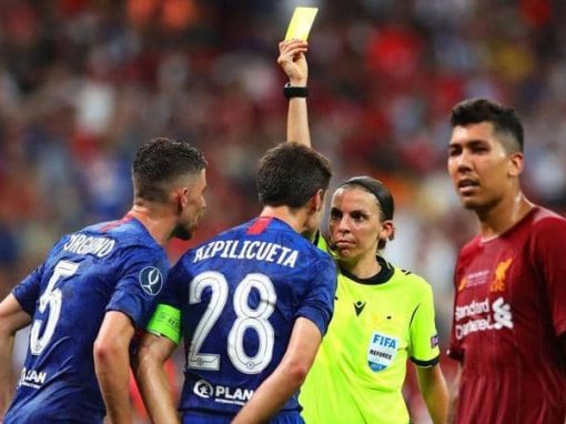 The appointment of the first woman to referee a men’s match in the UEFA Champions League